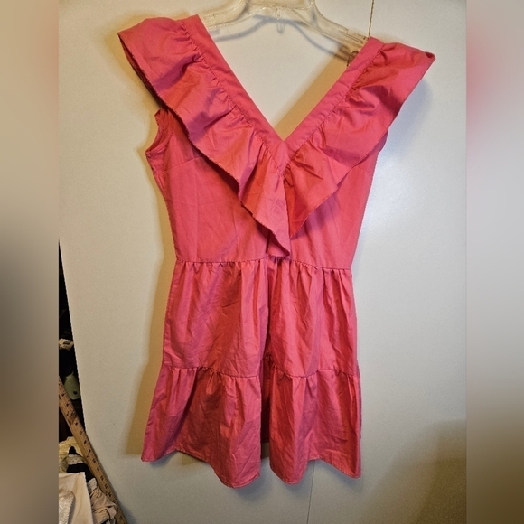 Shein Size Medium Knee Length Dress Hot Pink Fit And Flare - Picture 1 of 10